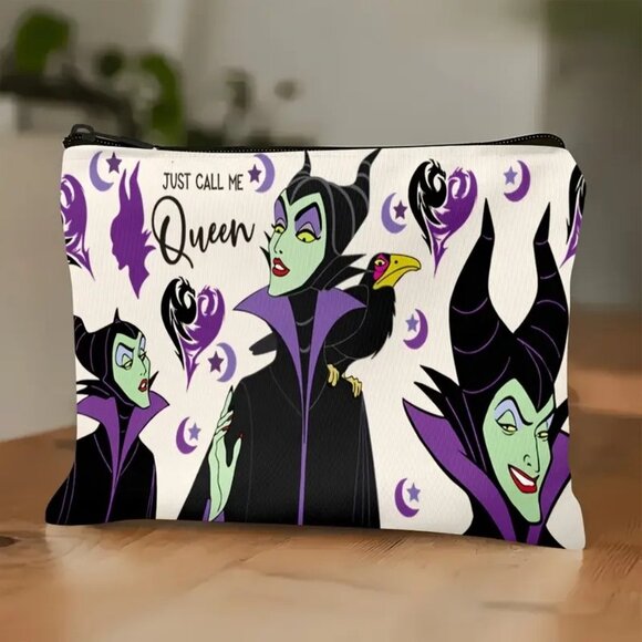 Disney Maleficent Cosmetic Bag With Zipper NWOT - Picture 2 of 2
